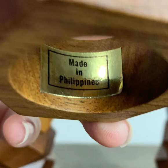 MCM wooden napkin rings - set of 12 - wood napkin holders w Stands Philippines - Picture 6 of 12